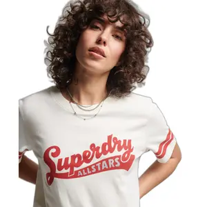T-Shirt aus Bio-Baumwolle Frau Superdry Vintage Scripted Collegiate image-2