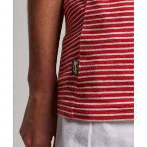 Gestreiftes besticktes T-Shirt Frau Superdry Vintage Logo image-3
