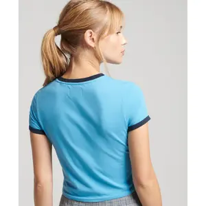 Girl's contrasting border T-shirt Superdry Vintage Tiny image-2