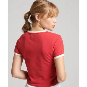 Girl's contrasting border T-shirt Superdry Vintage Tiny image-2