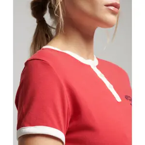 Girl's contrasting border T-shirt Superdry Vintage Tiny image-3