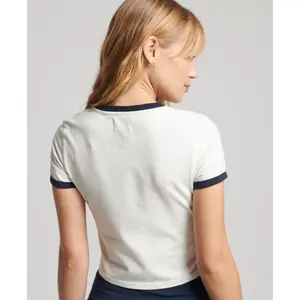 Girl's contrasting border T-shirt Superdry Vintage Tiny image-2