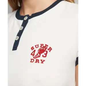 Girl's contrasting border T-shirt Superdry Vintage Tiny image-3
