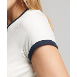 Girl's contrasting border T-shirt Superdry Vintage Tiny image-4