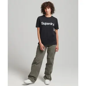 T-shirt de algodão orgânico para raparigas Superdry Core Logo 80s image-1