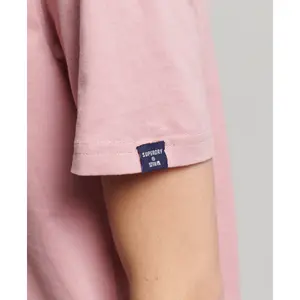 Organic cotton t-shirt girl Superdry Core Logo 80s image-3