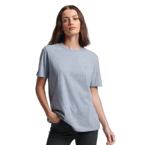 Organic cotton embroidered T-shirt for girls Superdry Vintage Logo image-0