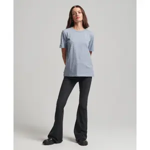 Organic cotton embroidered T-shirt for girls Superdry Vintage Logo image-2