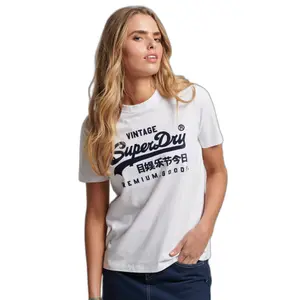 Camiseta de mujer de algodón orgánico Superdry Vintage Logo Scripted Coll image-0