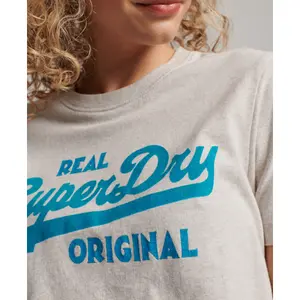 T-Shirt coll Bio-Baumwolle Frau Superdry intage Logo Scripted image-3