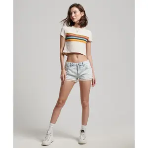 T-shirt court striped girl Superdry Vintage image-1