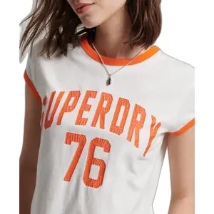 T-shirt with contrasting border girl Superdry Vintage Athletic image-1