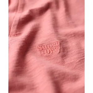 Camiseta de mujer con cuello en V bordado Superdry Slub image-4