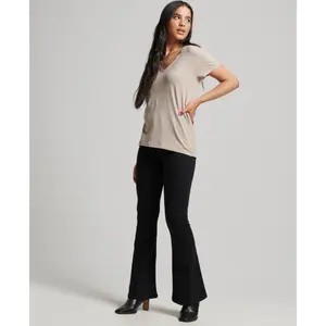 Camiseta mujer con cuello de pico Superdry image-1