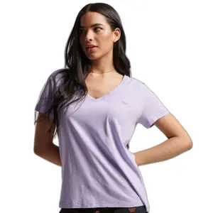 T-shirt col V brodé et flammé femme Superdry image-1