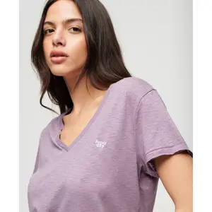 T-shirt col V brodé et flammé femme Superdry image-2