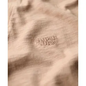 Camiseta de mezcla con logo bordado y cuello en V para mujer Superdry image-5