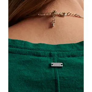 Girl's embroidered and flamed v-neck T-shirt Superdry image-3