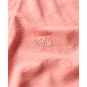 Camiseta de mujer con cuello en V bordado Superdry Slub image-5