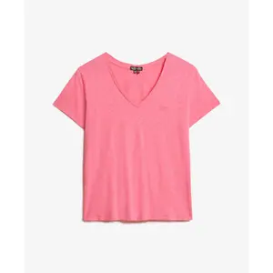 w1011181a-3lu-camiseta-de-mujer-con-cuello-en-v-bordado-superdry-slub-rosa-azalea