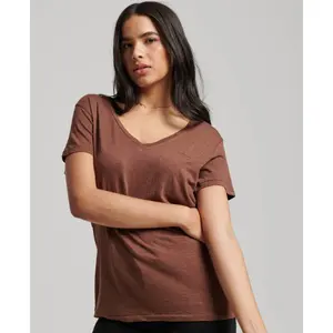 Camiseta mujer con cuello de pico Superdry image-1