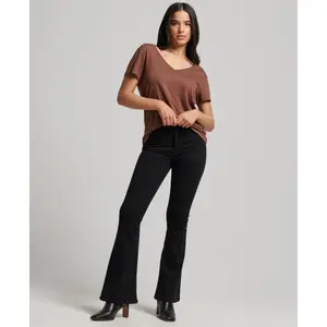 Camiseta mujer con cuello de pico Superdry image-2