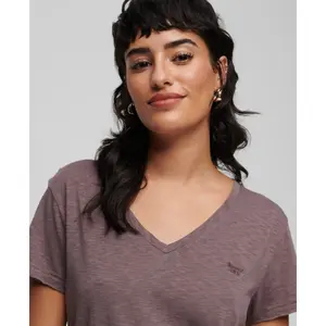 T-shirt col V brodé et flammé femme Superdry image-2