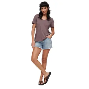 T-shirt col V brodé et flammé femme Superdry image-1