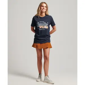 Floral T-Shirt Frau Superdry Logo Vintage Premium image-3