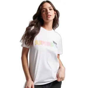 Girl's rainbow T-shirt Superdry Vintage Retro image-0