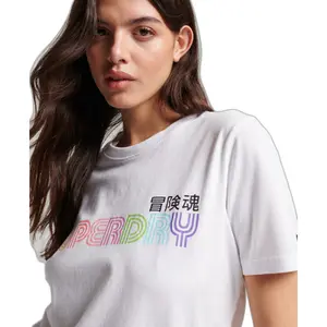 Girl's rainbow T-shirt Superdry Vintage Retro image-1
