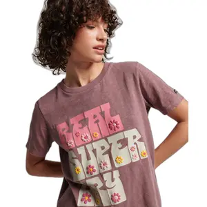 Girl's floral T-shirt Superdry Superstate image-0