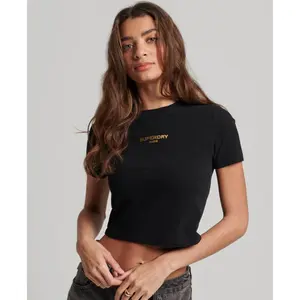 Camiseta entallada con motivo femenino Superdry Sport Luxe image-1