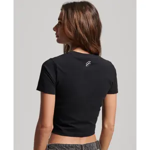 Camiseta entallada con motivo femenino Superdry Sport Luxe image-3