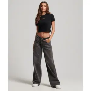 Camiseta entallada con motivo femenino Superdry Sport Luxe image-2