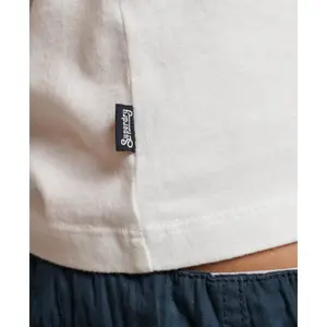 Maglietta in cotone biologico con maniche raglan e logo femminile Superdry Essential image-4