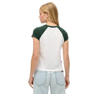 Bio-Baumwoll-T-Shirt mit Raglanärmeln und Damen-Logo Superdry Essential image-3