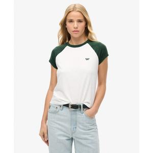 Bio-Baumwoll-T-Shirt mit Raglanärmeln und Damen-Logo Superdry Essential image-1