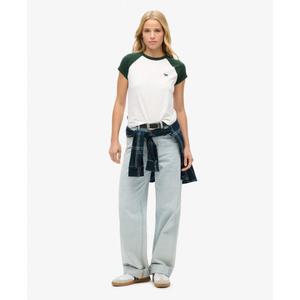 Bio-Baumwoll-T-Shirt mit Raglanärmeln und Damen-Logo Superdry Essential image-2