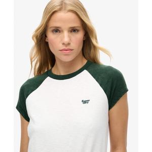 Bio-Baumwoll-T-Shirt mit Raglanärmeln und Damen-Logo Superdry Essential image-4