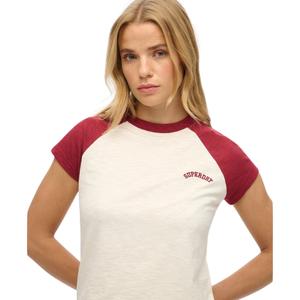 Bio-Baumwoll-T-Shirt mit Raglanärmeln und Damen-Logo Superdry Essential image-3