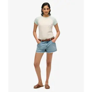 Bio-Baumwoll-T-Shirt mit Raglanärmeln und Damen-Logo Superdry Essential image-2