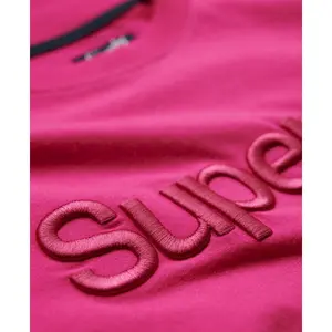 T-Shirt mit tonal gesticktem Logo für Frauen Superdry image-5