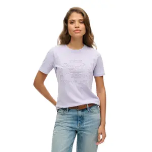 Women's embossed logo t-shirt Superdry Vintage image-1