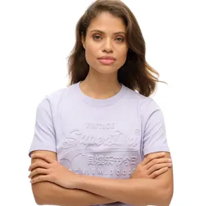 Women's embossed logo t-shirt Superdry Vintage image-4