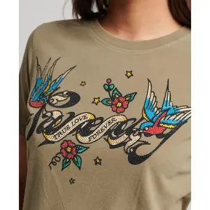Women's tattoo t-shirt Superdry Script image-3