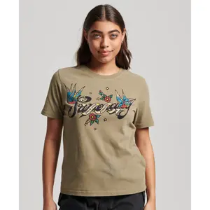 Women's tattoo t-shirt Superdry Script image-2