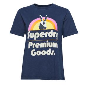 w1011252a-jua-t-shirt-mit-70er-jahre-muster-frau-superdry-retro-font-marineblau-lauren