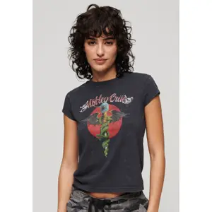 T-shirt à mancherons femme Superdry Mötley Crüe image-2