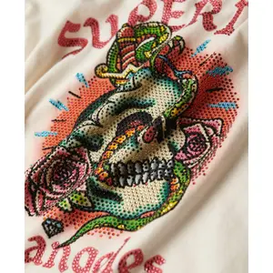 Camiseta efecto tatuaje de strass para mujer Superdry image-2